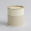 Picture of BUTTERCREAM CAKE |  ROUGH EDGES TWO TONE WHITE & BEIGE